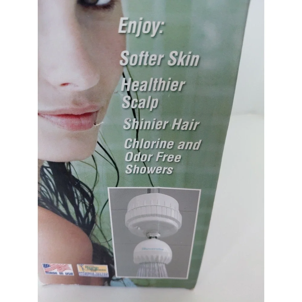 Deluxe Showerwise Filtration System Reduces Chlorine 1195 Massage Showerhead New